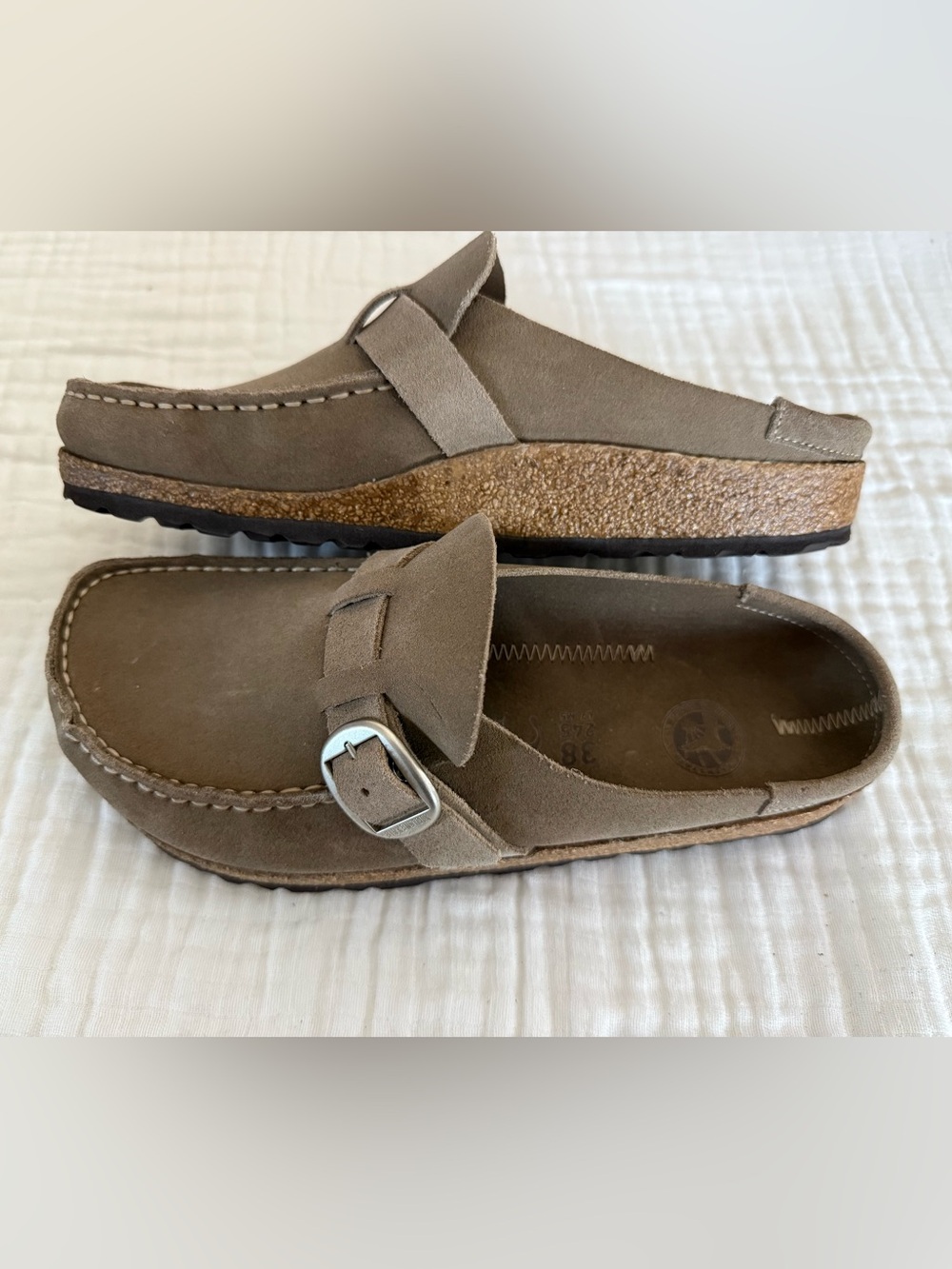 NWOB Birkenstock Buckley Suede Leather Clog Size 38 Medium/Narrow